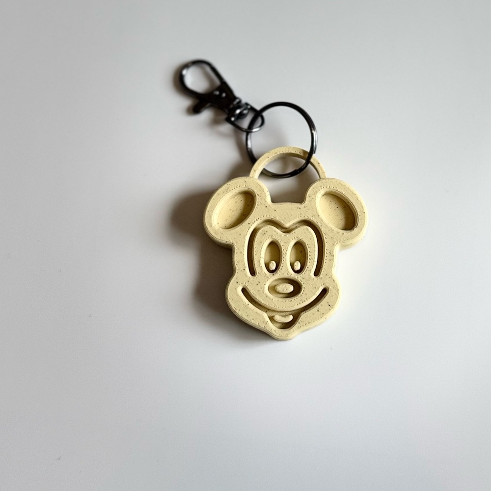 3D Printed Mickey Waffle Keychain/Backpack Clip